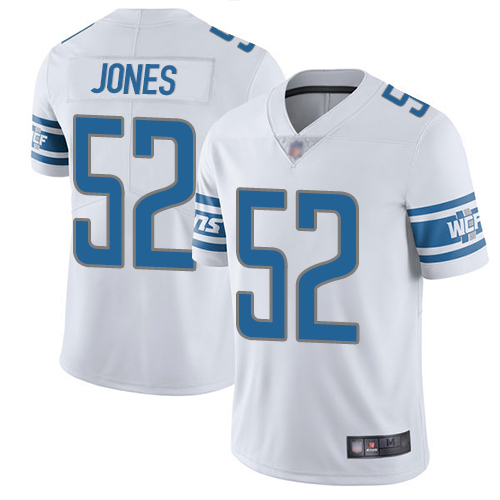 Detroit Lions Limited White Men Christian Jones Road Jersey NFL Football 52 Vapor Untouchable